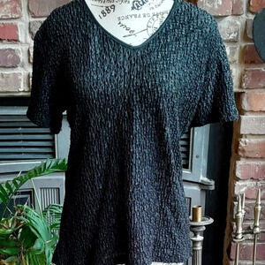 Vintage Jaipur Textured Black Blouse